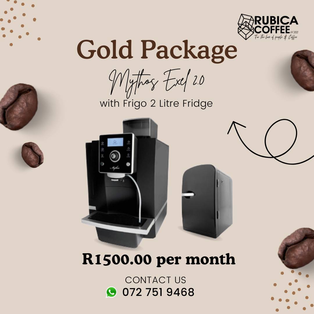 Rubica Coffee - Mythos Exel 2 Gold package for just R1500 per month